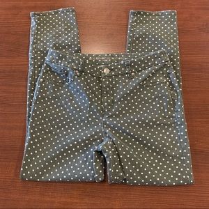 CHICO’S Green Polkadot Slimming Girlfriend Ankle